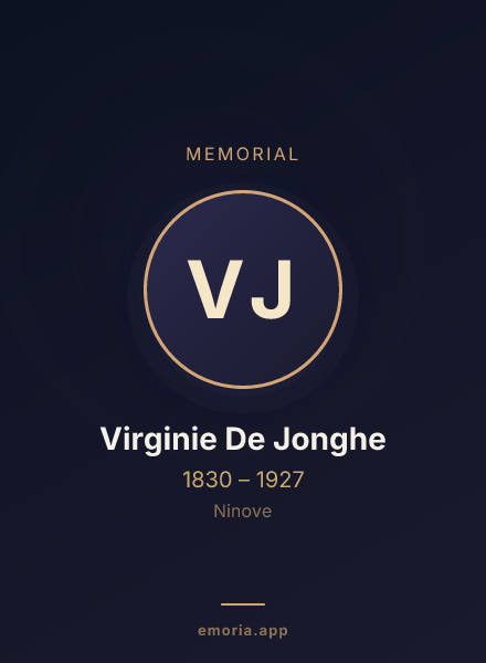 Memorial portrait of Virginie De Jonghe