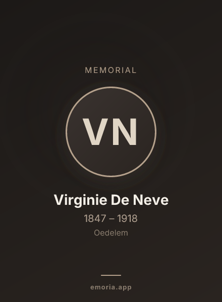 Memorial portrait of Virginie De Neve