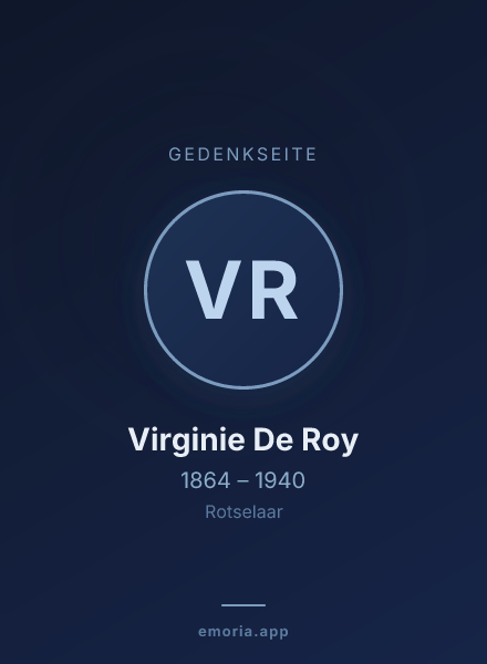 Gedenkportrait von Virginie De Roy