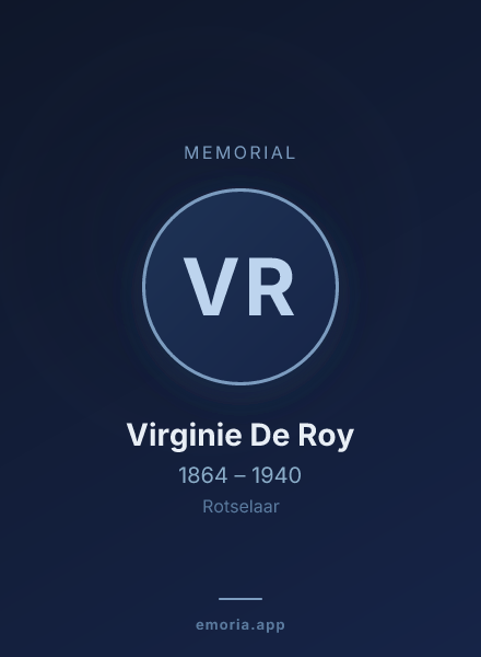 Memorial portrait of Virginie De Roy