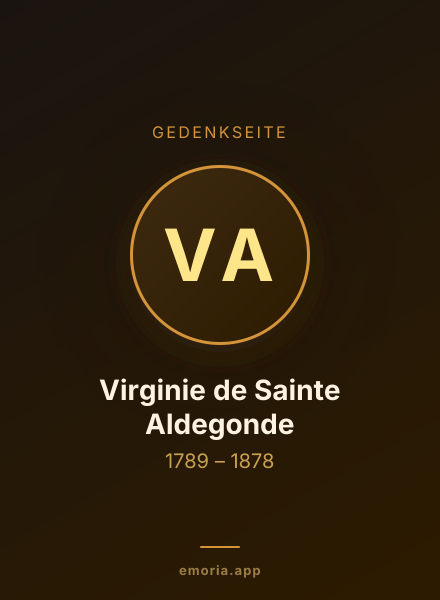 Gedenkportrait von Virginie de Sainte Aldegonde