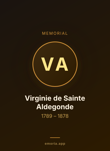 Memorial portrait of Virginie de Sainte Aldegonde