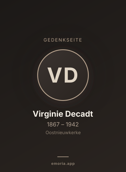 Gedenkportrait von Virginie Decadt