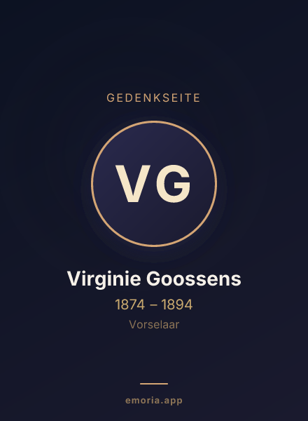 Gedenkportrait von Virginie Goossens