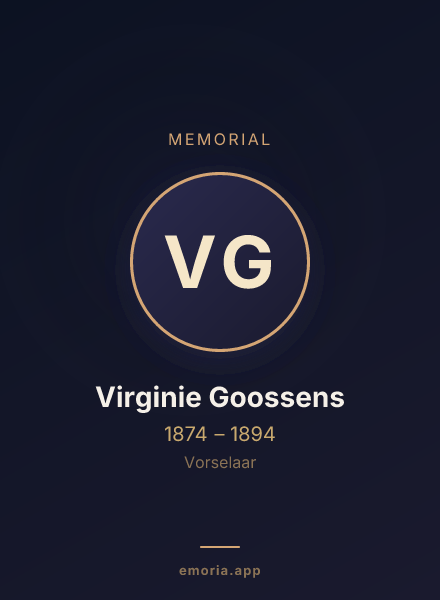 Memorial portrait of Virginie Goossens
