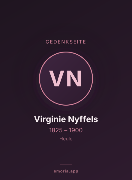 Gedenkportrait von Virginie Nyffels