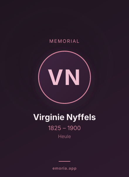 Memorial portrait of Virginie Nyffels