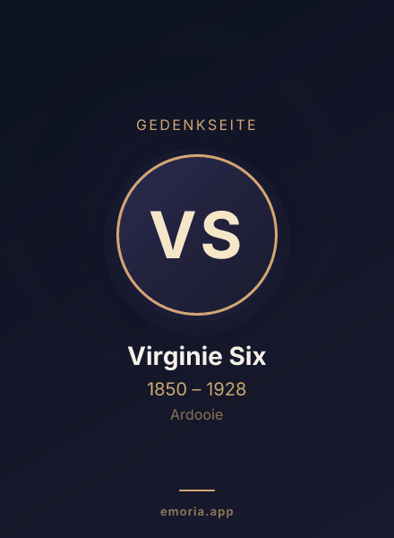 Gedenkportrait von Virginie Six