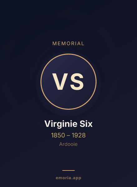 Memorial portrait of Virginie Six