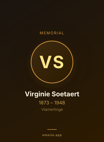 Memorial portrait of Virginie Soetaert
