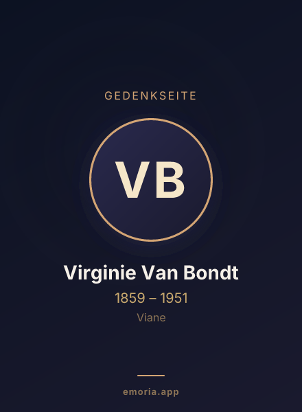 Gedenkportrait von Virginie Van Bondt