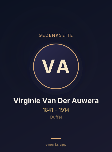Gedenkportrait von Virginie Van Der Auwera