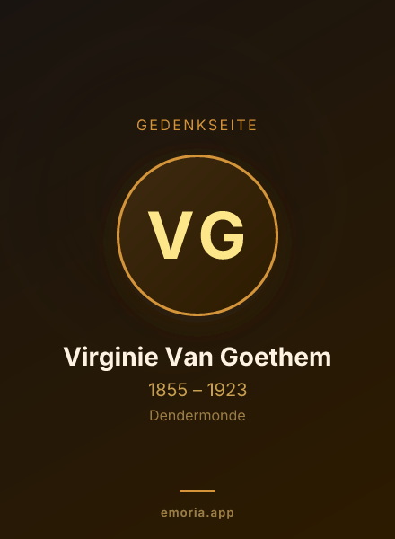 Gedenkportrait von Virginie Van Goethem