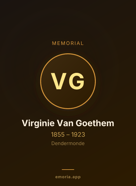 Memorial portrait of Virginie Van Goethem