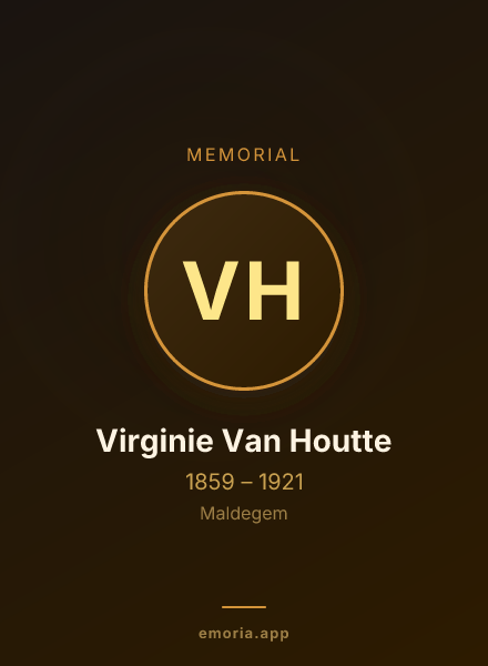 Memorial portrait of Virginie Van Houtte