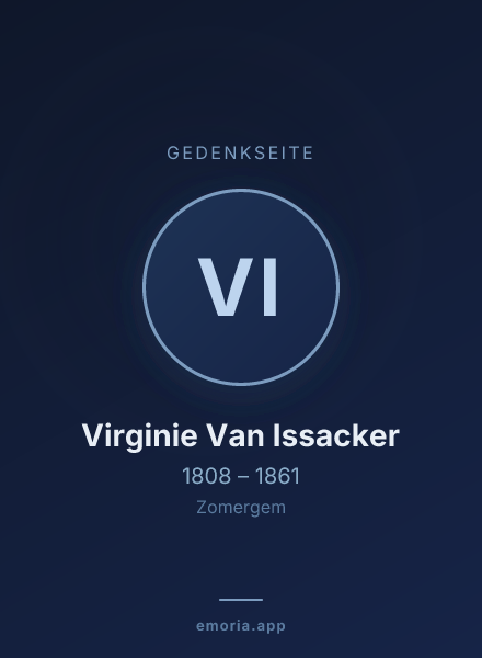 Gedenkportrait von Virginie Van Issacker