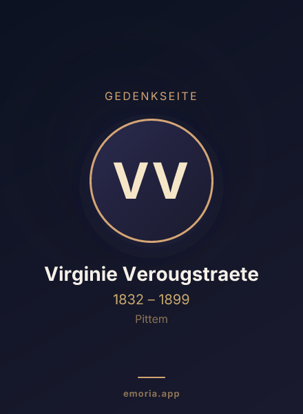 Gedenkportrait von Virginie Verougstraete
