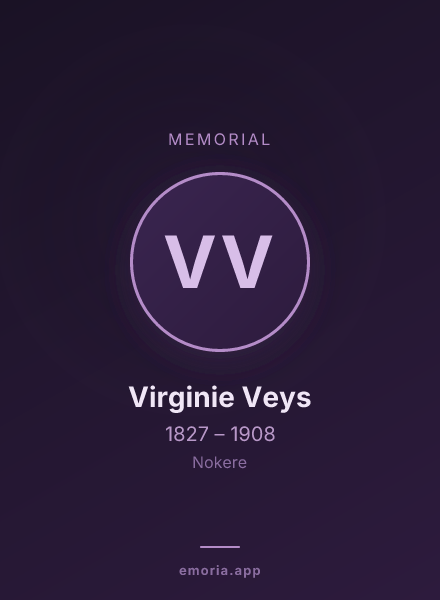 Memorial portrait of Virginie Veys
