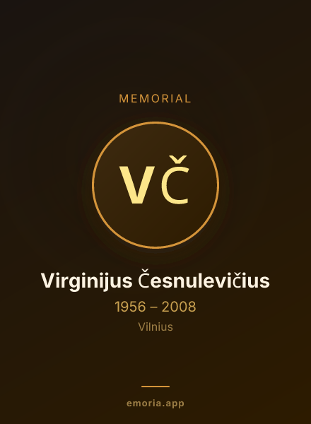 Memorial portrait of Virginijus Česnulevičius