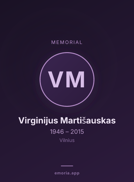 Memorial portrait of Virginijus Martišauskas