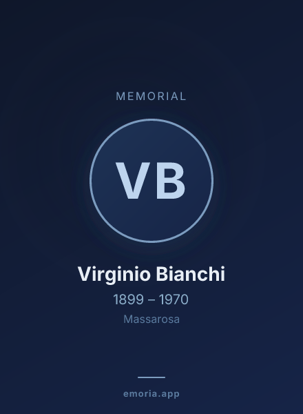Memorial portrait of Virginio Bianchi