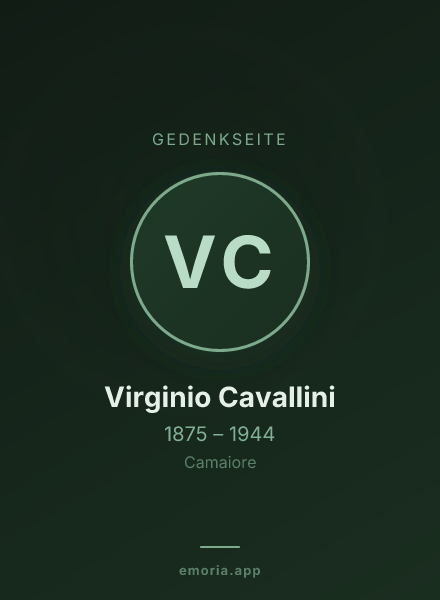 Gedenkportrait von Virginio Cavallini