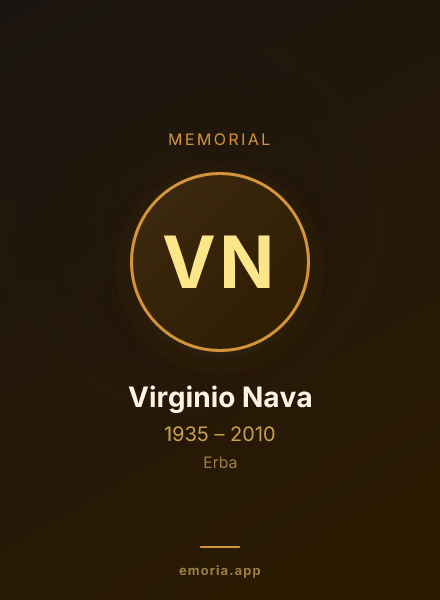 Memorial portrait of Virginio Nava