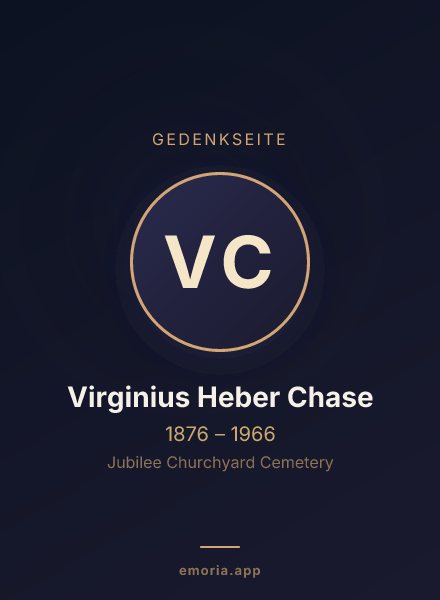 Gedenkportrait von Virginius Heber Chase