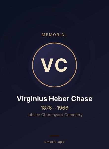 Memorial portrait of Virginius Heber Chase