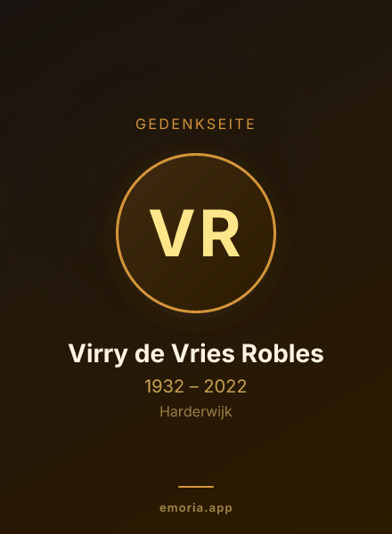 Gedenkportrait von Virry de Vries Robles