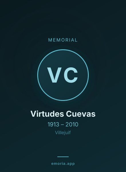 Memorial portrait of Virtudes Cuevas