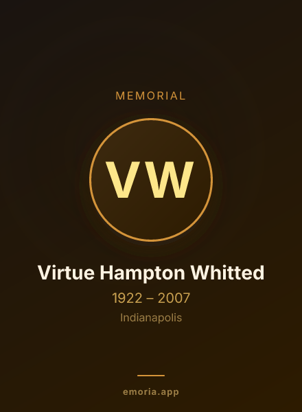 Memorial portrait of Virtue Hampton Whitted