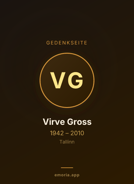 Gedenkportrait von Virve Gross