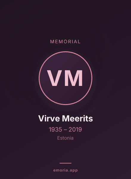 Memorial portrait of Virve Meerits