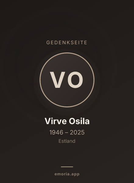 Gedenkportrait von Virve Osila