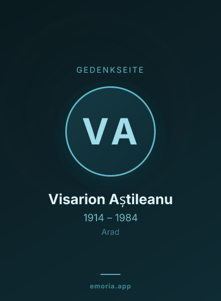 Gedenkportrait von Visarion Aștileanu