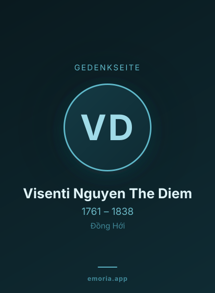 Gedenkportrait von Visenti Nguyen The Diem