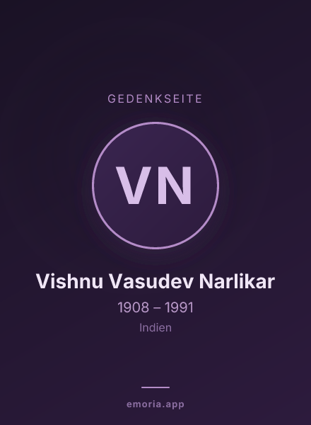 Gedenkportrait von Vishnu Vasudev Narlikar