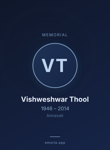 Memorial portrait of Vishweshwar Thool