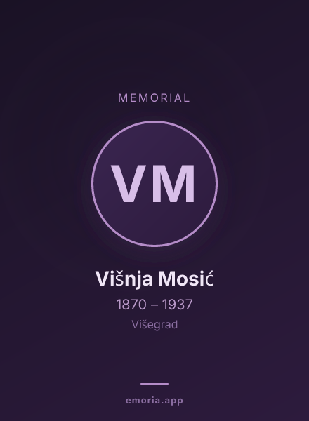 Memorial portrait of Višnja Mosić