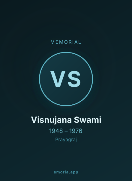 Memorial portrait of Visnujana Swami