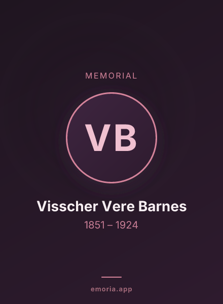 Memorial portrait of Visscher Vere Barnes