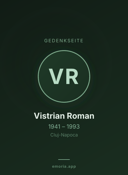 Gedenkportrait von Vistrian Roman