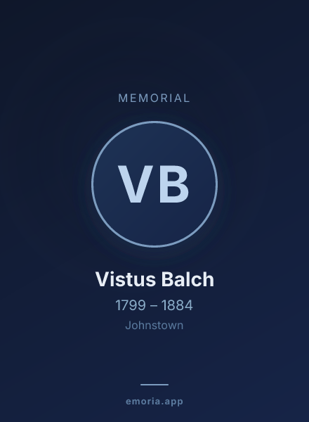 Memorial portrait of Vistus Balch