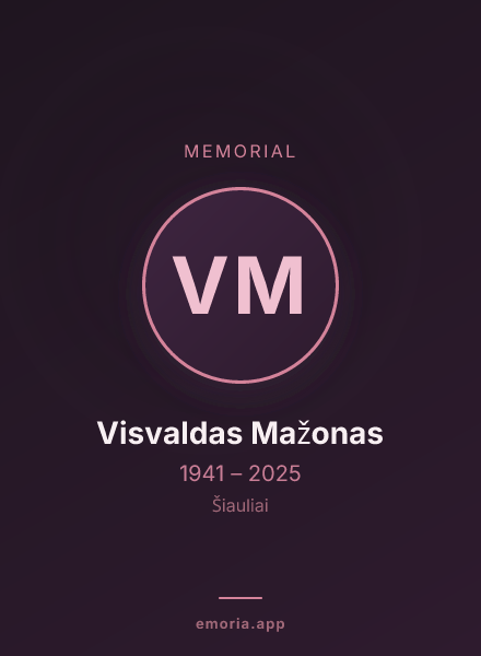 Memorial portrait of Visvaldas Mažonas