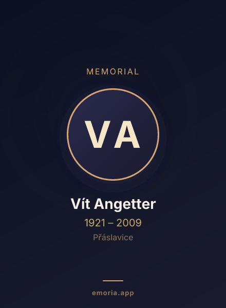 Memorial portrait of Vít Angetter
