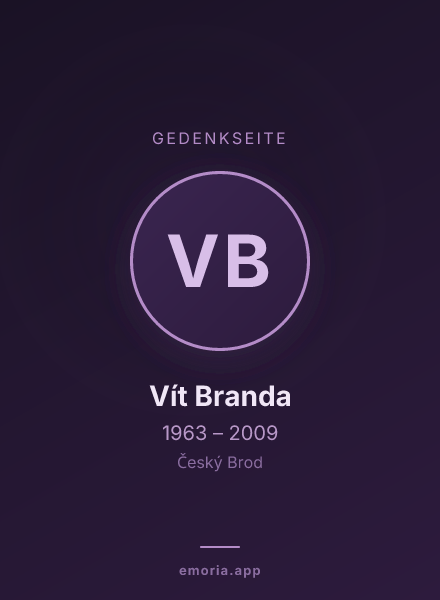 Gedenkportrait von Vít Branda