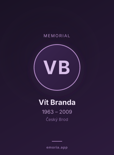 Memorial portrait of Vít Branda