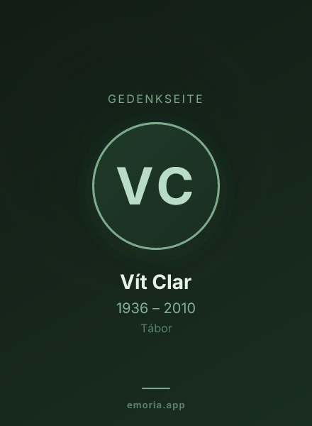 Gedenkportrait von Vít Clar