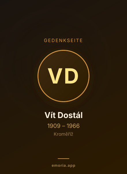Gedenkportrait von Vít Dostál